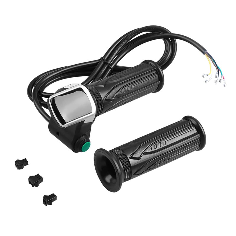 Dilwe Twist Throttle, Throttle Grip with LCD Screen and Bent Cable for Electric Cars 48V - Image 1